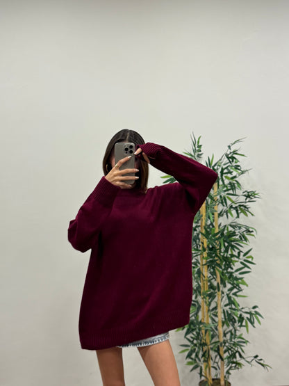 Massi Oversize Bordo Kazak